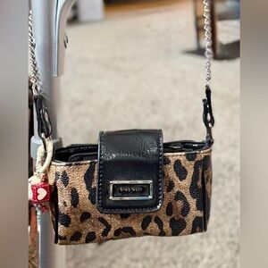RESERVED. Mini Nine West Leopard Crossbody Bag. 3 inside pockets.